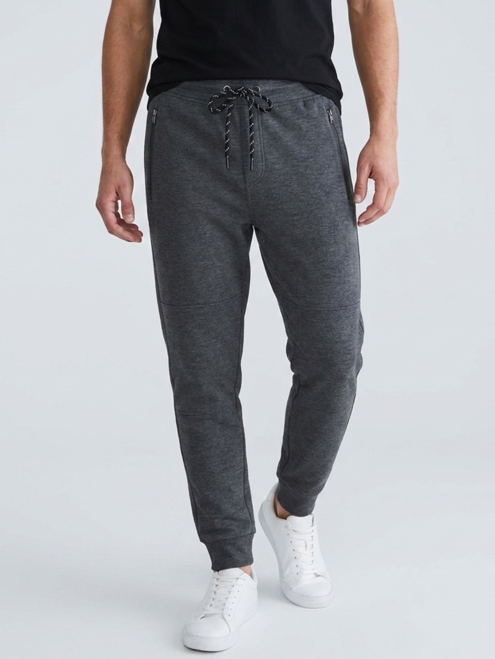 Aeropostale Men's XS Tech Fleece Jogger Sweatpants - Grey Zipper Pockets